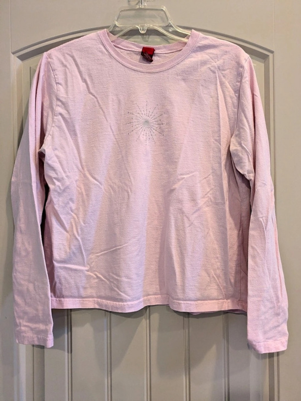 Long Sleeve Tee in Pink Size XL